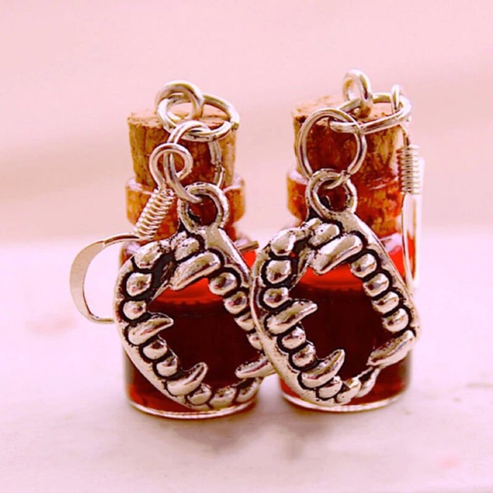 Vampire Blood Vial Earrings
